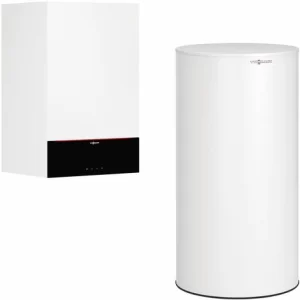 Viessmann Gas-Brennwert-Paket Vitodens 200-W 25 KW Mit Warmwasserspeicher Vitocell 100-W CVAA 160 L 8