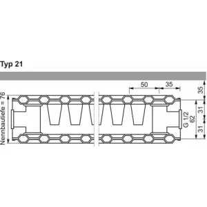 Viessmann Universal-Heizkörper / Austauschheizkörper Typ 21 H 955 X B 500 Mm – 707/446 Watt 9